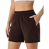 Stelle Women's Sweat Shorts Casual Drawstring Shorts Comfy Cotton High Waisted Workout Lounge Shorts with Pockets