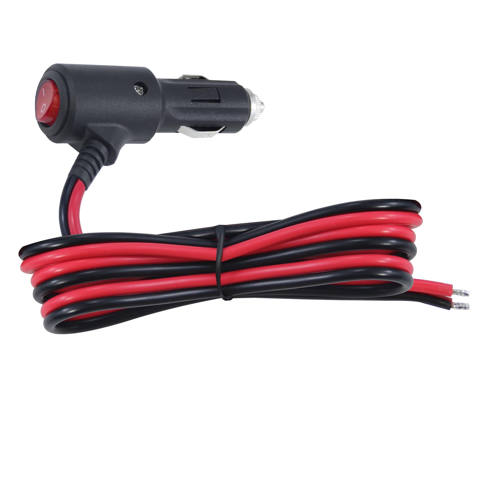 Photo 1 of 12Volt Replacement Cigarette Lighter Male Plug with On Off Switch - 3FT 12V Fused 15amp Cigarette Male Plug with 16gauge Leads, 12V DC Car Plug Replacement for Car Cooler,Cb Radio, Air Compressor