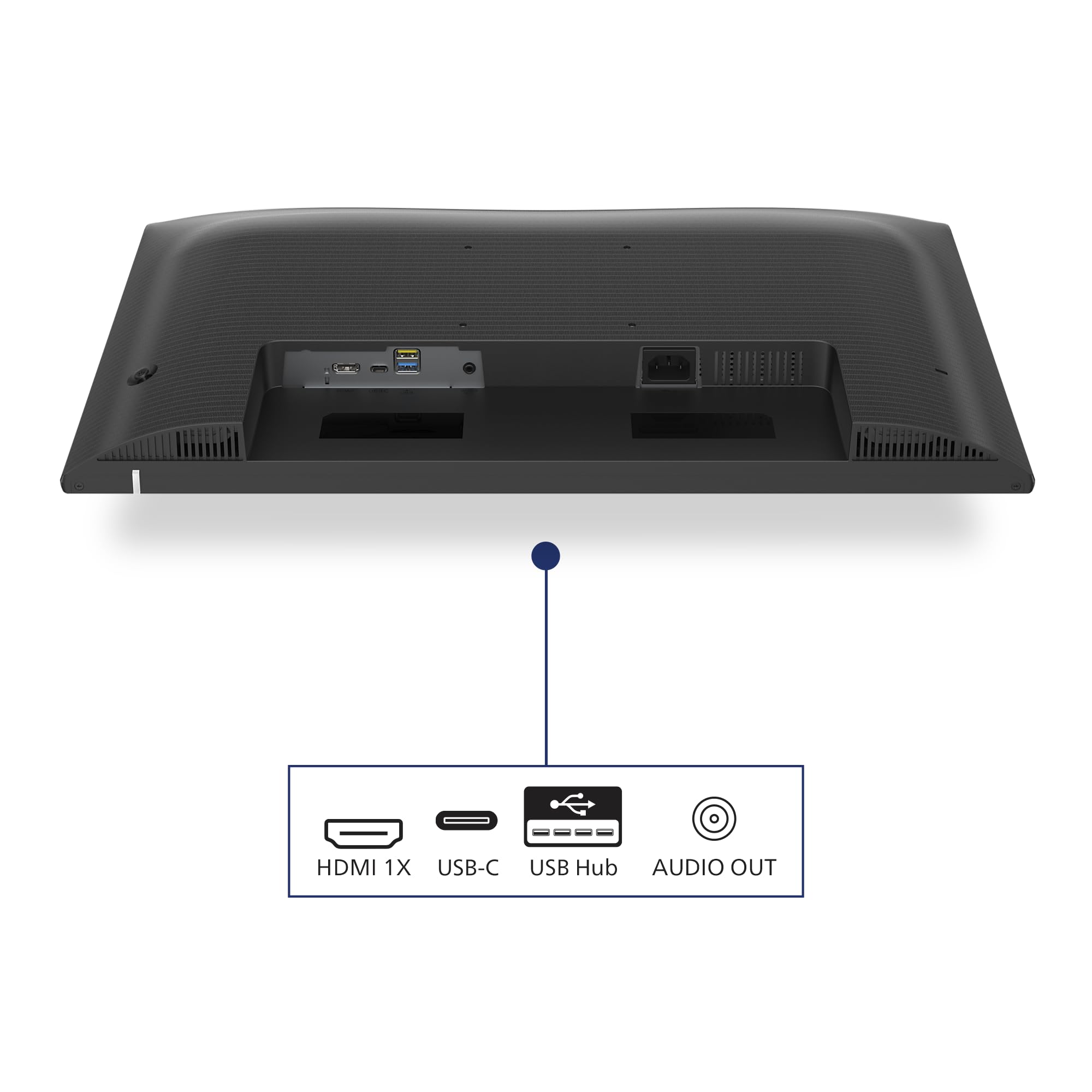 Philips 27E1N1600AM - 27 Zoll Quad HD Monitor, Lautsprecher, höhenverstellbar (2560x1440, 100Hz, 1x HDMI 1.4, 1x USB-C (65W PD), USB Hub) schwarz 4