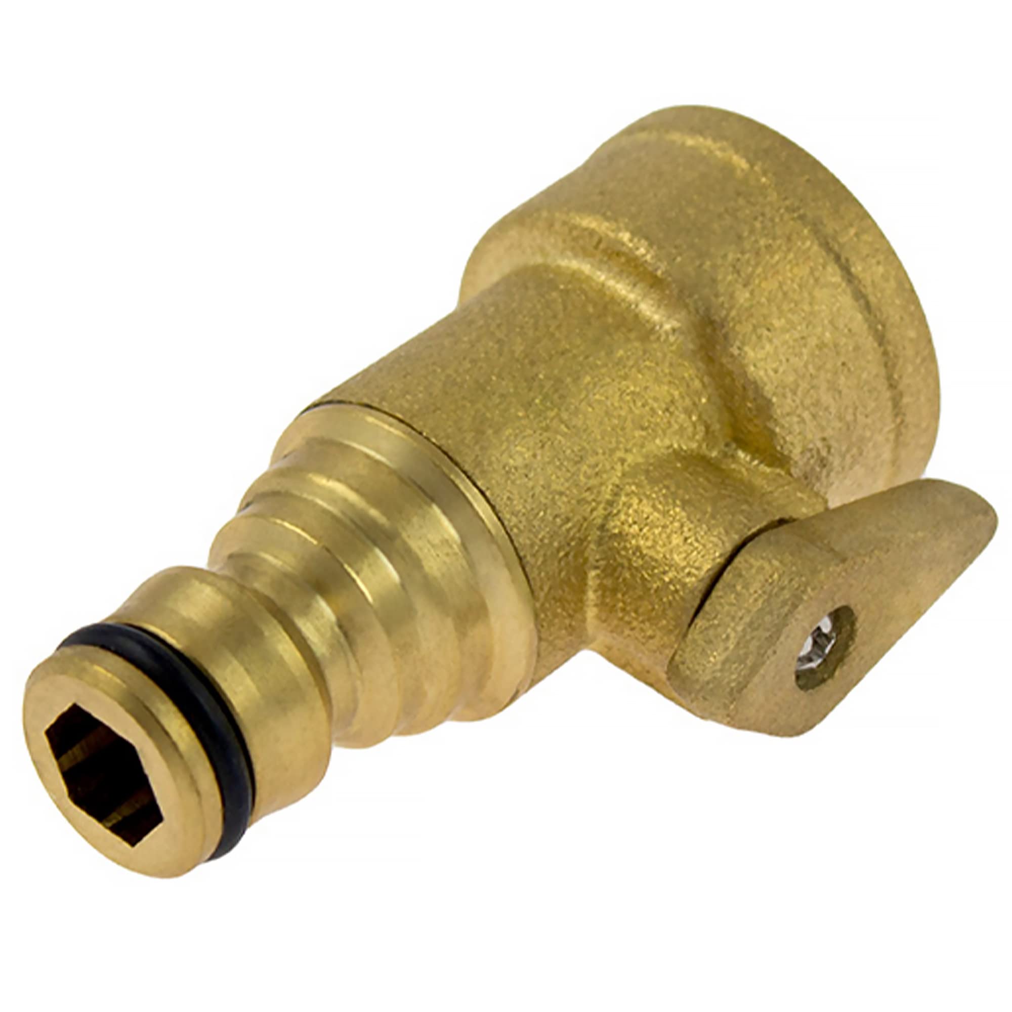 Darlac Shut Off Valve Hose Fitting – Solid Brass Garden Valve for Garden Hoses – Remotely Manage Water Flow Around The Garden