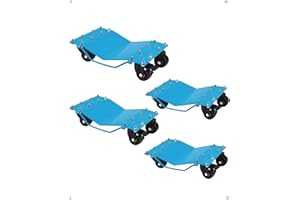 Wheel Dolly Set of 4,Heavy Duty 8000 Lbs Car Dolly,360°Rotational Wheels for Moving Cars, Trucks, Trailers, Motorcycles,Blue
