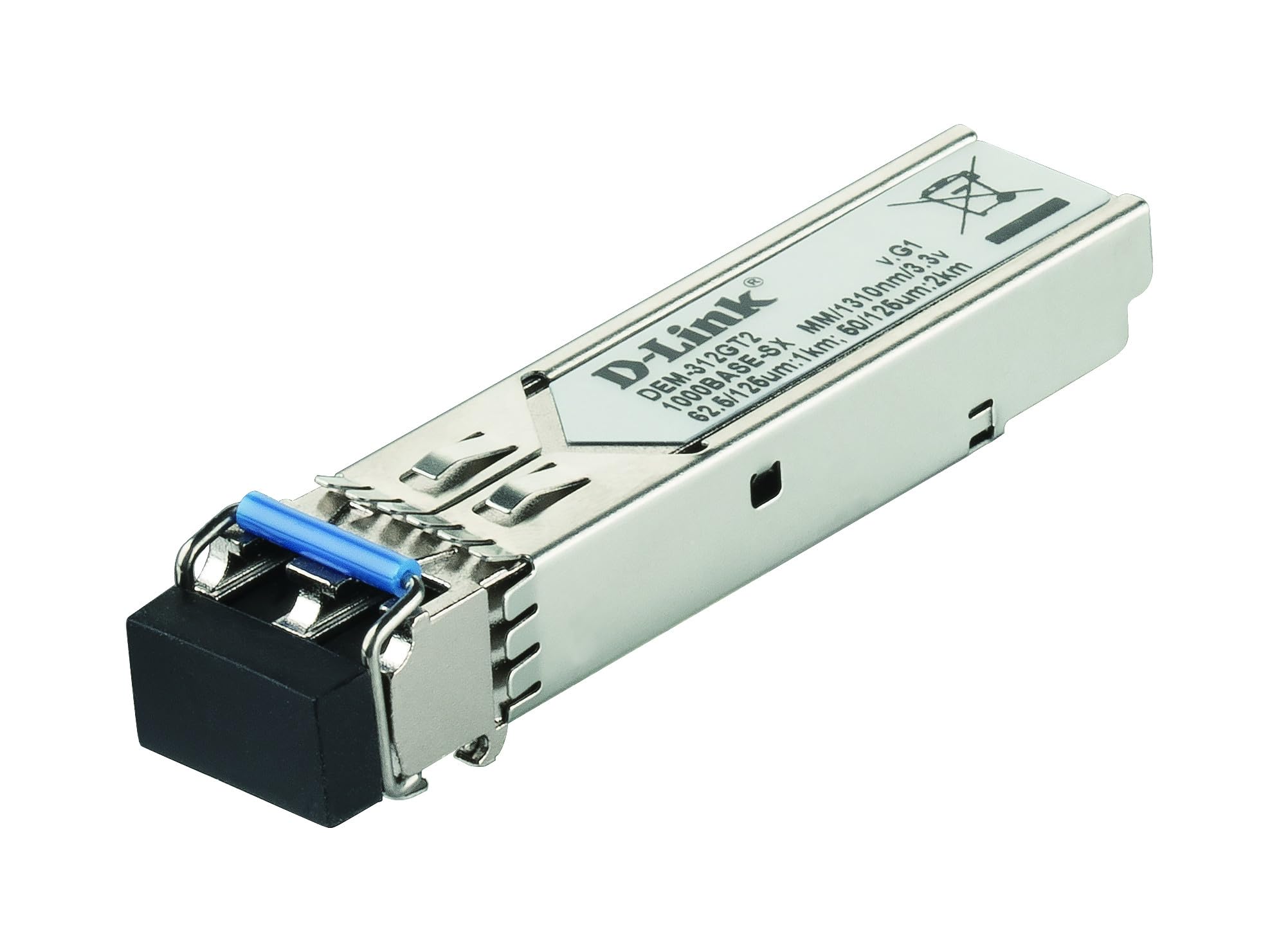 D-Link DEM-312GT2 1-port Mini-GBIC SFP to 1000BaseSX, 2km for all - Mini GBIC to 1000BaseSX Multi-mode Fiber Transceiver