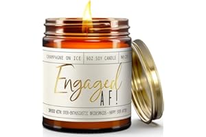 Engagement Gifts, Engagement Gifts for Couples -'Engaged!' Soy Candle, w/Champagne On Ice I Engagement Gifts for Couples I Fi