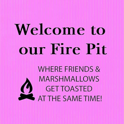Amazon Com Iliogine Metal Sign With Sayings Welcome To Our Fire