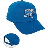 Desert Cactus Middle Tennessee State University Baseball Hat Blue Raiders MTSU Brimmed Embroidered Cap Adjustable Cloth Strap Adult (Style A)
