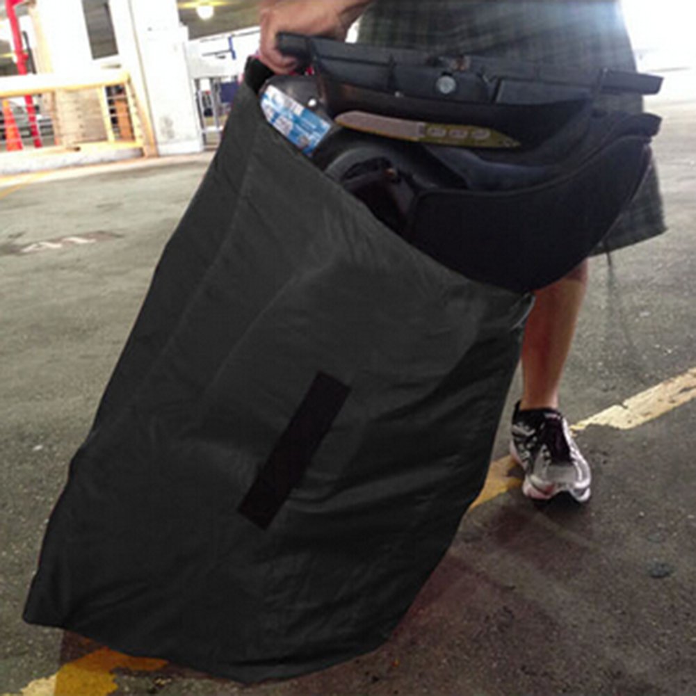 最新トレント子カーシート旅行バッグ空港ゲートチェックバッグ防水ブラックcarseatキャリア赤ちゃんブースターストレージバッグ B07fx1f1mf ベビーカー用バッグ 100 本物保証 Eurlhosnakamel Dz
