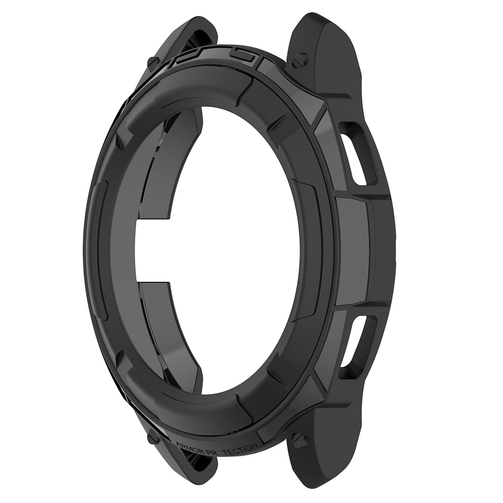 LOKEKE Compatible For Samsung Galaxy Watch4 Classic Protective Case Cover, TPU Protective Case Cover with Bezel Ring Protetive Case Cover For Samsung Galaxy Watch4 Classic 46MM(Black)