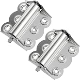 2 Pcs Spring Loaded Hinges Stainless Steel Self Closing Screen Door Hinges 2.4 x 3 Inch for Home Interior, Exterior Doors and Commercial Use