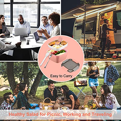 Salad Container for Lunch, Fuloskog Lunch Box Container 52 Oz with