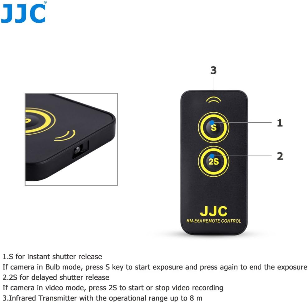 JJC Wireless Infrared IR Remote Control for Canon EOS Digital SLR and Compact Cameras R5, R5c, R6, R7 - Image 4