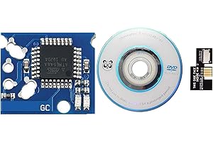 HUAYUWA Game Upgrade Kits (Black, Version: NTSC-U) Fits for Gamecube SD2SP2 Mircro SD Card Adapter SDLoad SDL TF Card Reader Xeno Chip Mini Disc Spare Parts