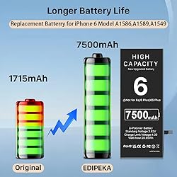 EDIPEKA Battery for iPhone 6,7500mAh New Version