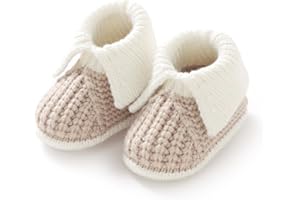 Neiwech Baby Booties Newborn Infant Sock Shoes Knit Crochet Soft Cozy Warm Boots for Boys Girls