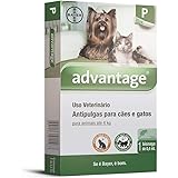 Antipulgas Advantage Bayer para Cães e Gatos de até 4kg - 1 Bisnaga de 0,4ml