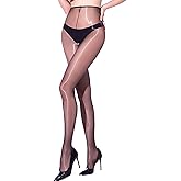 HTRUIYA Women Seamless Pantyhose Shiny Sheer Tights Stockings with Ultra Fine Comfort Waistband