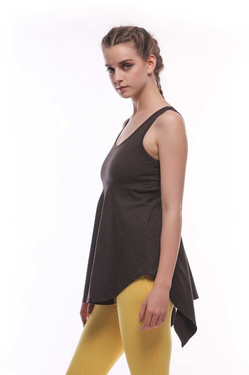 soul space Fair Trade Certified 100% Organic Cotton High Low Top for Women