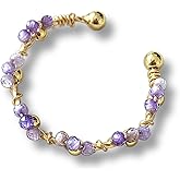 Exquisite Handmade Purple Zircon Ring with Winding Design, Adjustable Opening, 14K Gold-Plated, Sparkling, Diverse Styles, Ideal Gift for Any Occasion