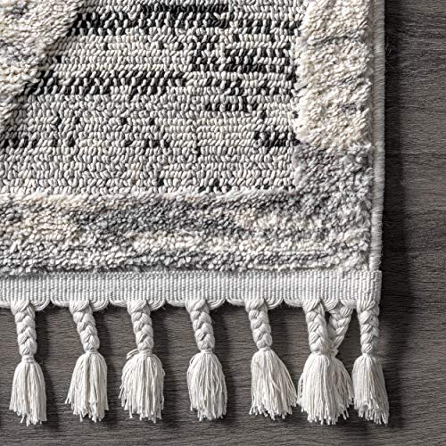 nuLOOM Suri Soft Diamond Trellis Textured Area Rug, 3' x 5', Gray