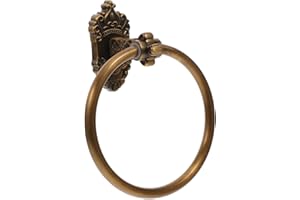 HEATSHAKING Vintage Style Round Aluminum Towel Ring Wall-Mounted Hand Towel Holder for Bathroom and Kitchen