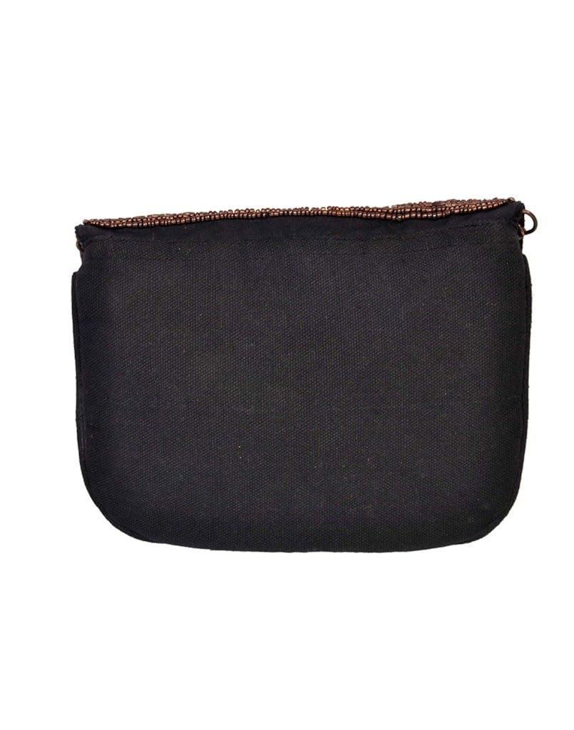 diwaah!! black embellished envelop clutch