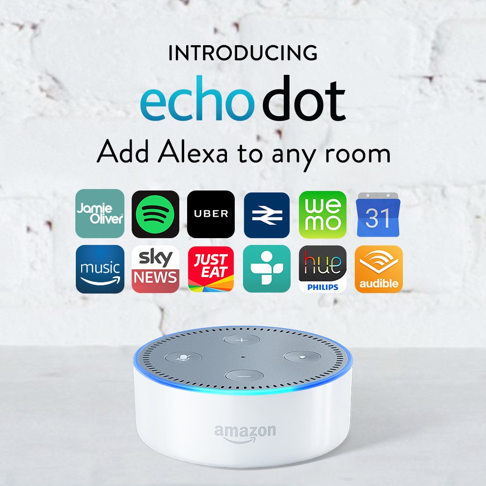 Alexa White Amazon intelligent ECHO DOT wifi bluetooth speaker