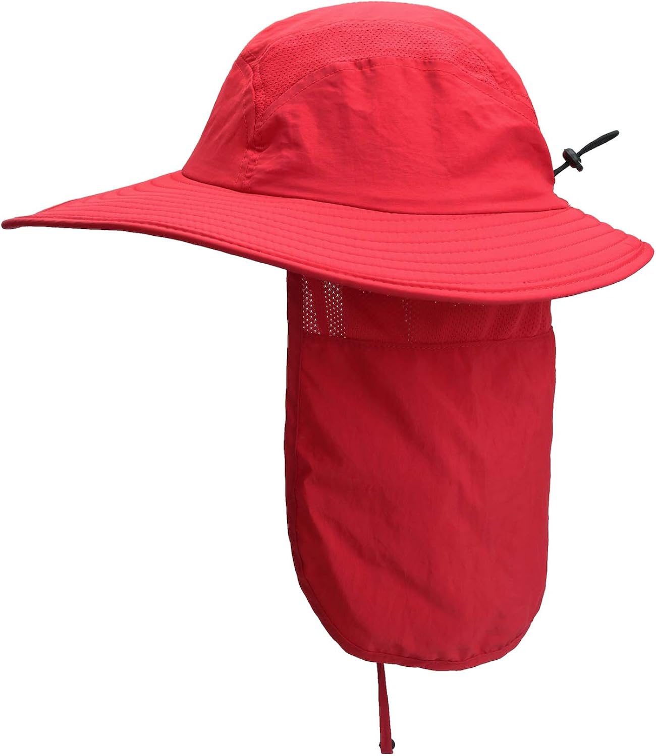 Home Prefer Adult UPF 50+ Sun Protection Cap Wide Brim Fishing Hat with Neck Flap Dark Gray : Clothing