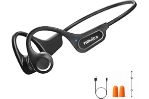 Nanajorwa Bone Conduction Headphones, Bluetooth 6.0 Wireless Sport Earphones 10H Playtimes Sweatproof Open Ear Headphones for Workout, Cycling, Outdoor Activities