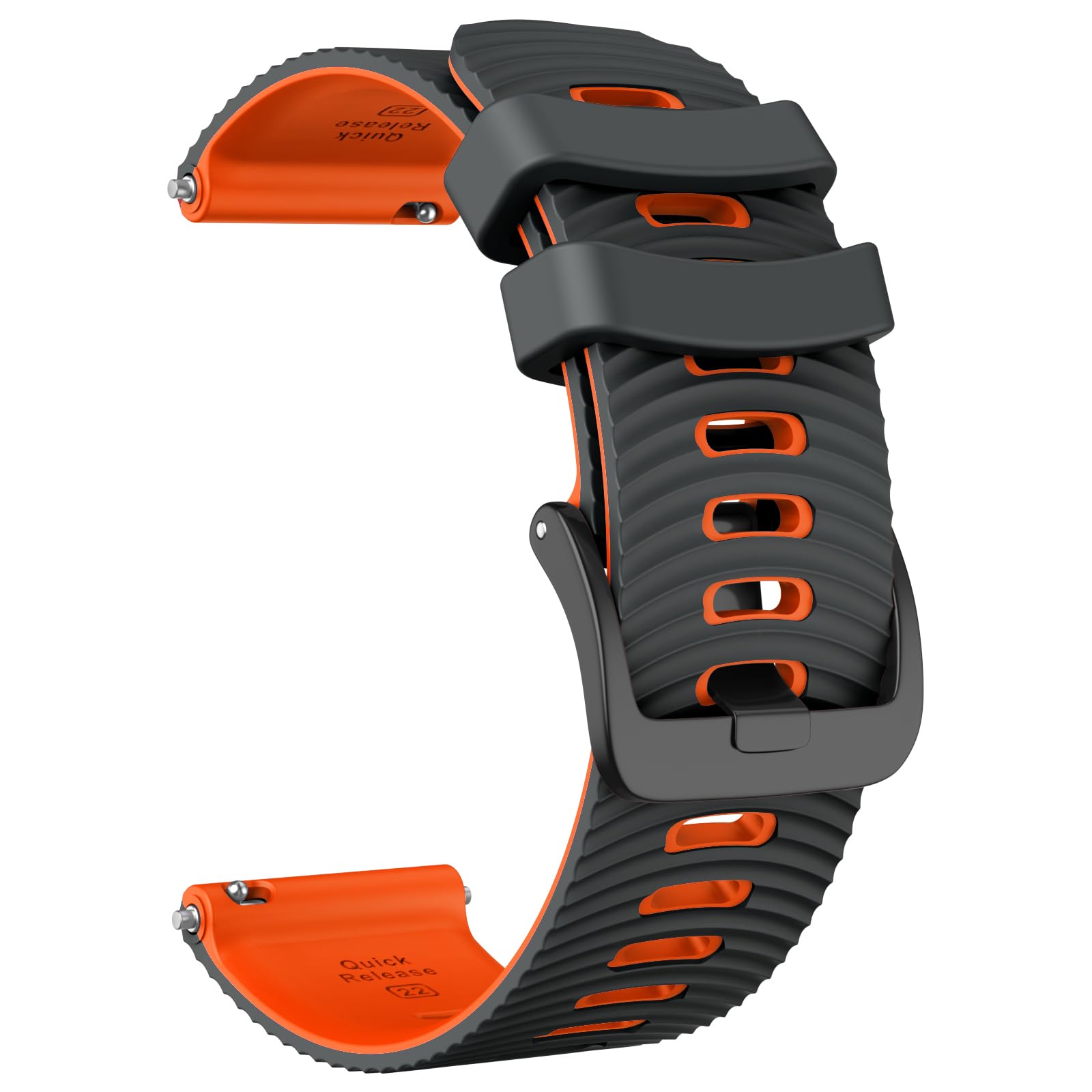ISABAKE 22mm Strap for Vivoactive 4, Venu 2, Venu 3, Silicone Quick Release Replacement Band for Garmin Forerunner 255/265