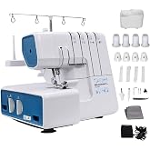MILLEPUNTI MLD42 Serger Overlock Sewing Machine, 1300 SPM, 12 Stitches | 2-3-4 thread capability, adjustable differential feed, detachable trim trap, Metal Frame, full accessory kit included