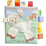 Baby Development Cloth Books, Scofieldly 1PC Sheep Non-toxic Soft Fabric Baby Cloth Books Early Education Toys Activity Crinkle Cloth Book for Toddler, Infants and Kids - Perfect for Baby Shower