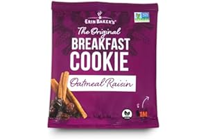Erin Baker's Breakfast Cookies - Oatmeal Raisin, Whole Grain, Non-GMO, Naturally Sweetened, Healthy Snack - 3 oz, 12-Pack - 90010