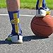 ChalkTalkSPORTS Athletic Half Cushioned Crew Socks | Mid Calf | Basketball Superelite | Royal Blue/Gold