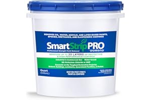 DUMOND Smart Strip PRO Paint Remover, Professional Strength Formula Strips up to 20 Layers of Oil, Latex & Acrylic-Based Paints, Varnishes & Stains in One Application, Trusted by Painters, 1 Quart