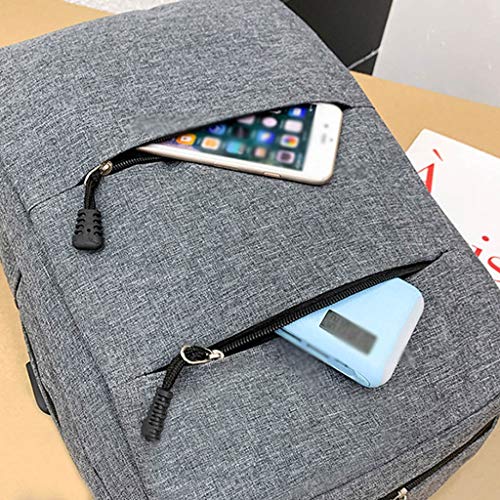 DreamedU Women Ladies Computer Backpack Shoulder Notebook Bag Business Casual School College (Gray) - Thumbnail 7