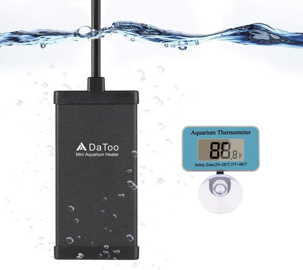 DaToo 20 Watt Small Aquarium Heater Mini Betta Flat Fish Tank Heater