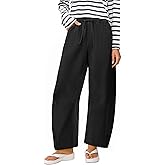 ANRABESS Women Barrel Jeans High Waisted Wide Leg Drawstring Denim Pants Y2K Baggy Loose Fit Trouser Jeans with Pockets