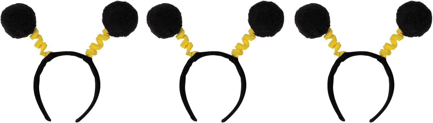 Soft-Touch Pom-Pom Boppers (black & yellow) Party Accessory (1 count) (1/Pkg): Childrens Costume Accessories: Kitchen & Dining