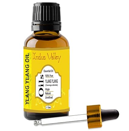 Indus valley 100% pure and natural ylang-ylang essential oil for hair & face care(15ml)