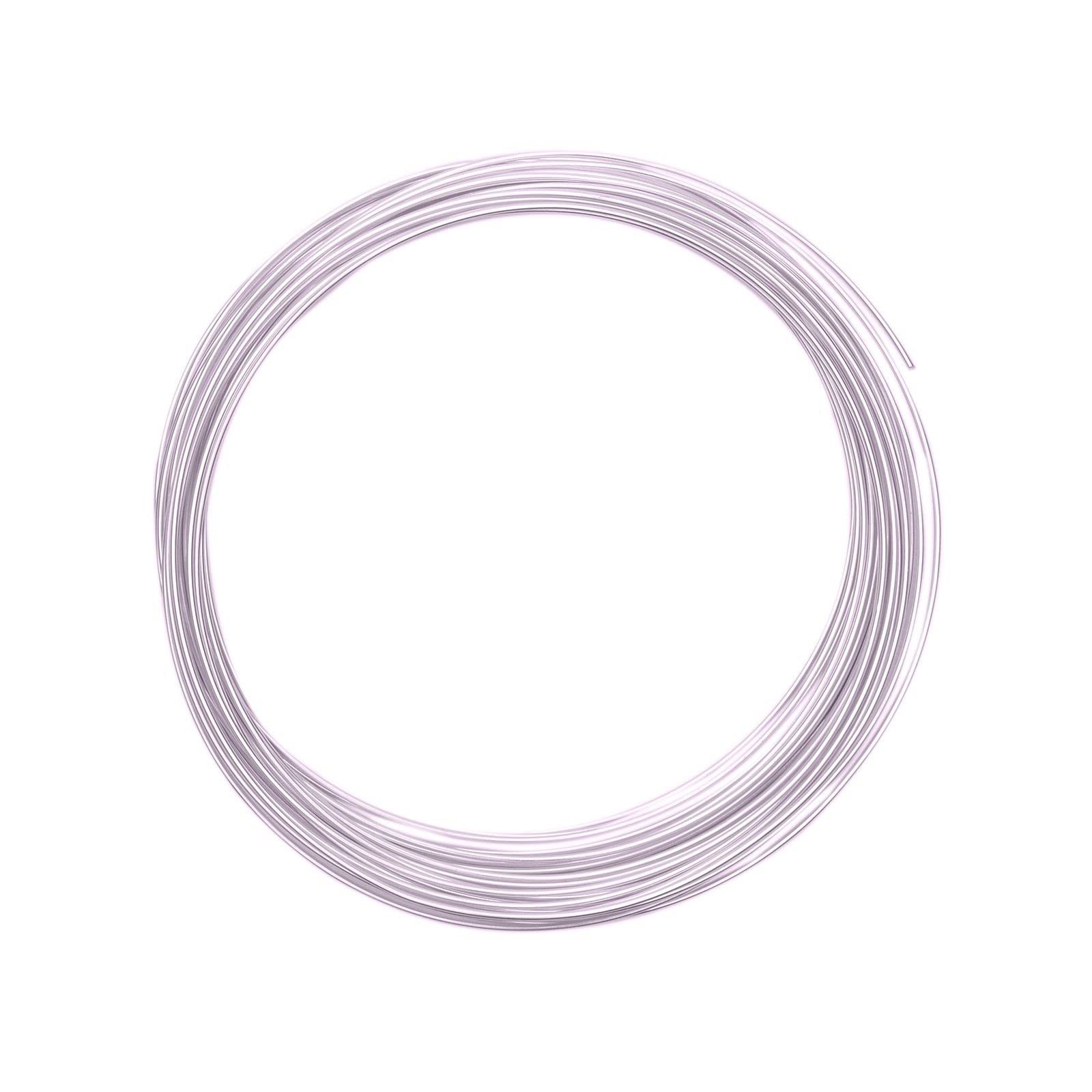 Vaessen Creative Aluminium Craft Wire 32.8 ft (10 m) x 0.04" (1 mm) Soft Lilac (Purple) - Flexible Metallic Wire for Crafting, Flower Arranging, Jewellery Making and Modelling