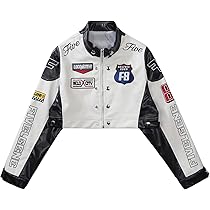 Aelfric Eden Cropped Leather Jacket Women PU Crop Moto Biker