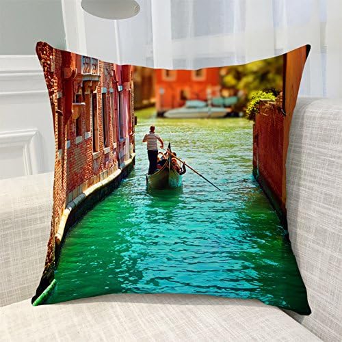 WW Venice scene pillow/ household pillow/ sofa back cushions/ gift pillow/ European-style pillows-R 45x45cm(18x18inch)VersionB