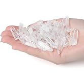 Clear Quartz Crystals Points Irregular Shape Points 0.4-1.18" 0.22 lb | Crystal Wand Stones Raw Quartz for Jewelry Making Polishing Cabbing Reiki Energy Balance