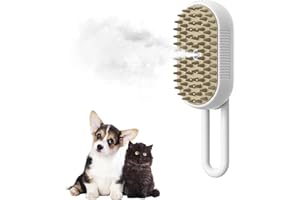 Marchul 3-in-1 Self-Cleaning Steam Grooming Brush - Removes Loose Undercoat for Long & Short Haired Cats, Kittens