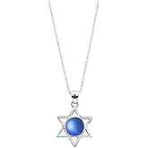 Star Pendant | Sterling Silver Jewelry | Crystal Pendant Necklace | Round Crystal Pendant