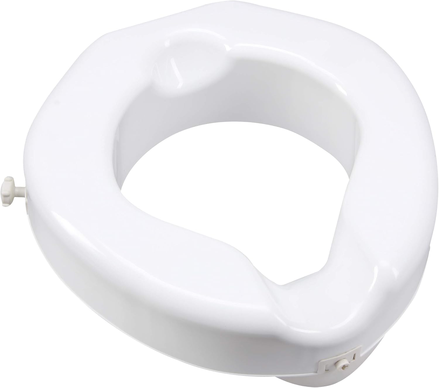 Carex Raised Toilet Seat with Extra Wide Opening - Toilet Seat Riser with Safe Lock - Adds 4 1/2" to Height of Toilet: Health & Personal Care