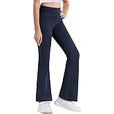 STELLE Girl's Flare Leggings High Waisted Yoga Pants Bootcut Dance Casual Pants Activewear Kids Bell Bottoms