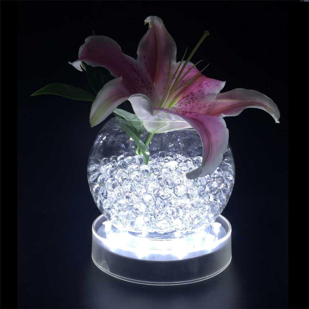 ARDUX 6 inch Roundshape 25 LED Lights Vase Base Light with Charging