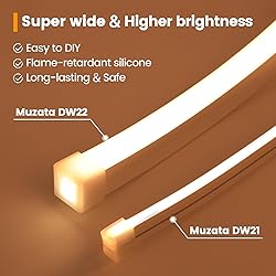Muzata 16.4FT/5Meter Plus-Size Spotless Silicone