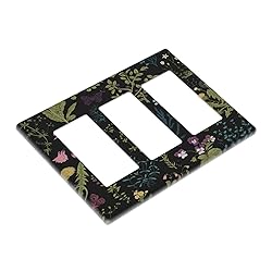Vintage Black Herbs Floral Botanical Darkground 3