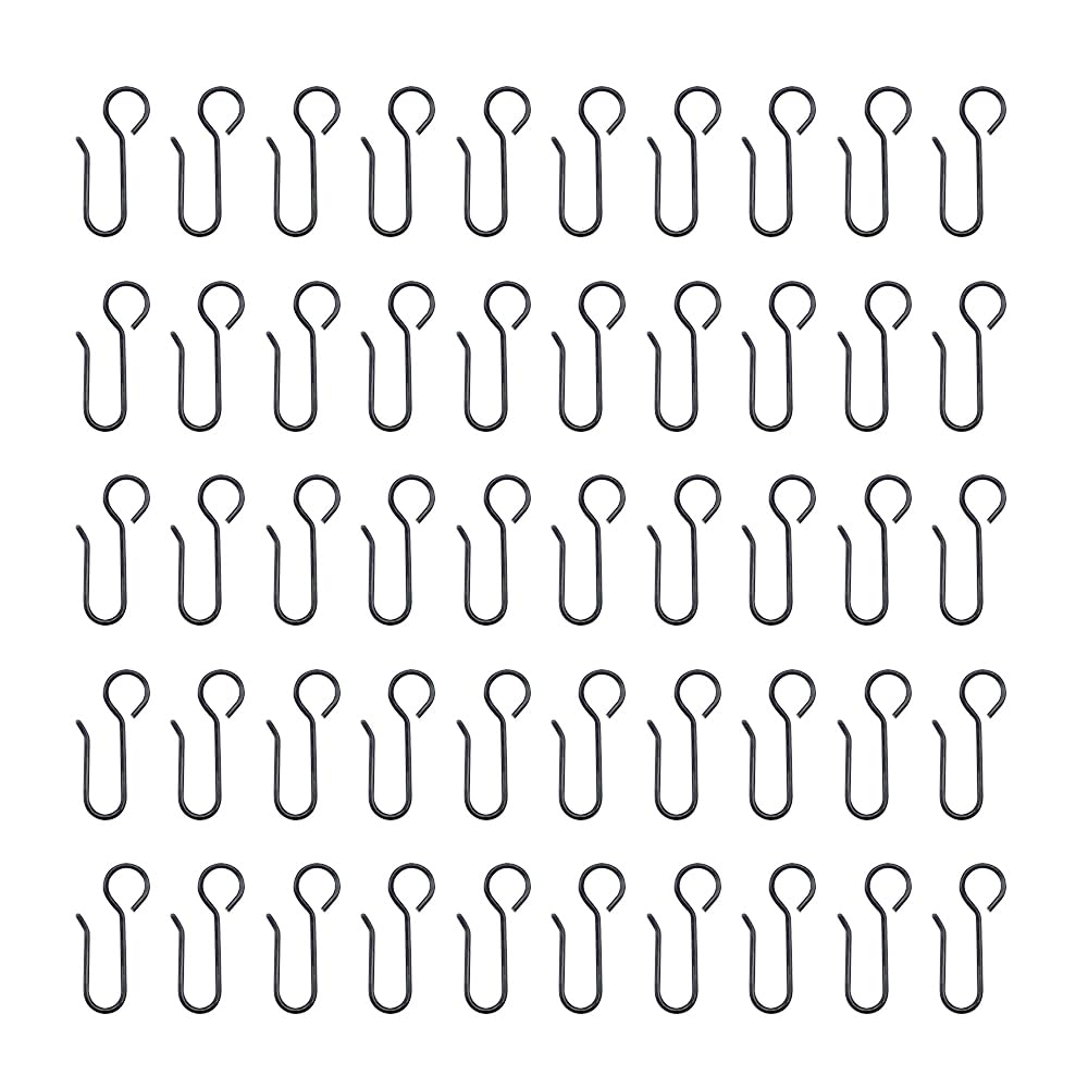 UMCHU Curtain Track Roller, Curtain Roller, Silent Roller, Direction Roller, for Curtain Track (Black Curtain Hook-35mm)